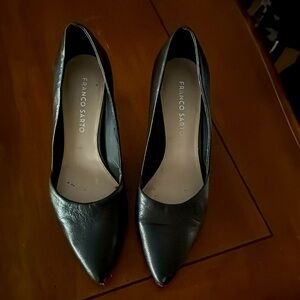 Black Leather Franco Sarto Pumps size 8